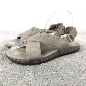 Merrell Around Town Sunvue Nubuck Leather Strap Sandals Womens Size 7 Shoes Gray